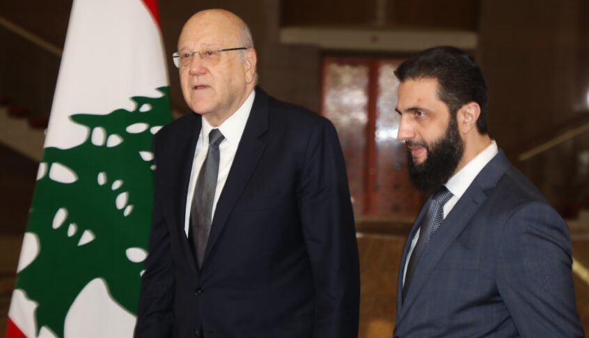 ميقاتي: بات ملحا اليوم لمصلحة البلدين معا معالجة ملف النازحين السوريين في لبنان الشرع: لبناء علاقة ايجابية بين الشعبين اللبناني والسوري مبنية على احترام الدولتين وسيادتهما