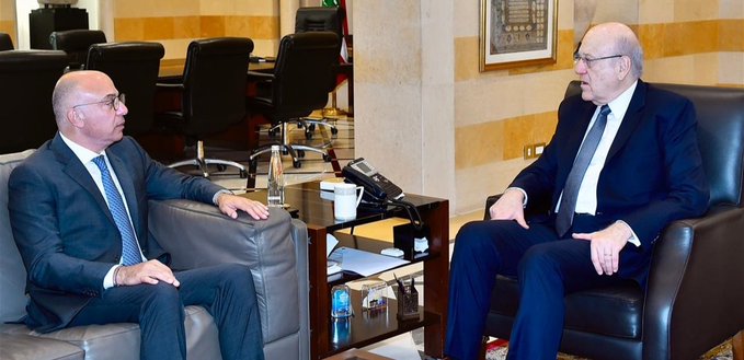ميقاتي عرض الاوضاع مع وزير الزراعة وتابع التحضيرات لاعادة فتح السفارة الاماراتية مع السفير دندن