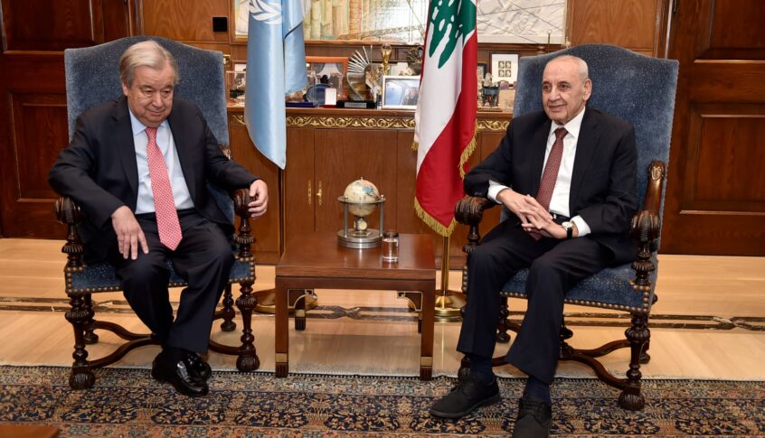 الرئيس بري: لوجوب إلتزام إسرائيل بالإنسحاب من الأراضي اللبنانية