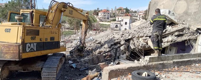 انتشال جثماني شهيدين من الحي الجنوبي والحي الغربي في الخيام