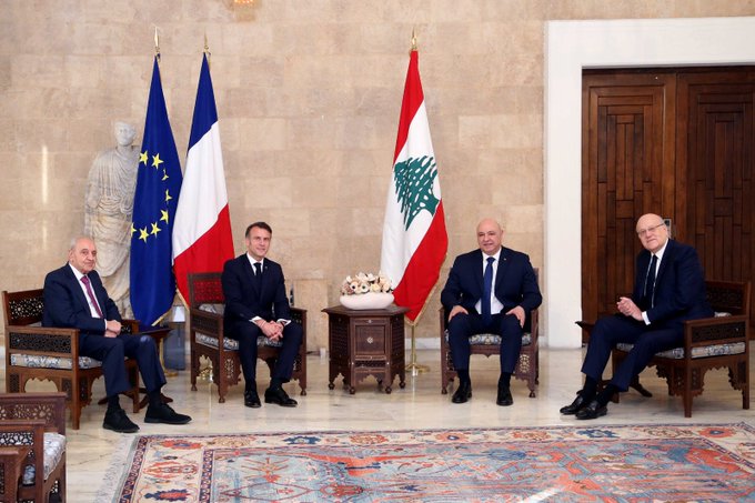معلومات للـLBCI: خلوة جمعت كلا من الرئيس الفرنسي ايمانويل ماكرون ورئيس مجلس النواب نبيه بري في القصر الجمهوري