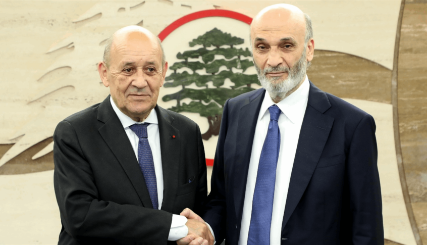 لودريان زار جعجع وغادر معراب من من دون الإدلاء بأي تصريح