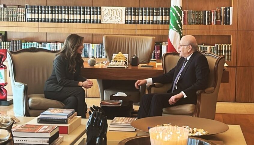 بالصور: ميقاتي يستقبل أورتاغوس