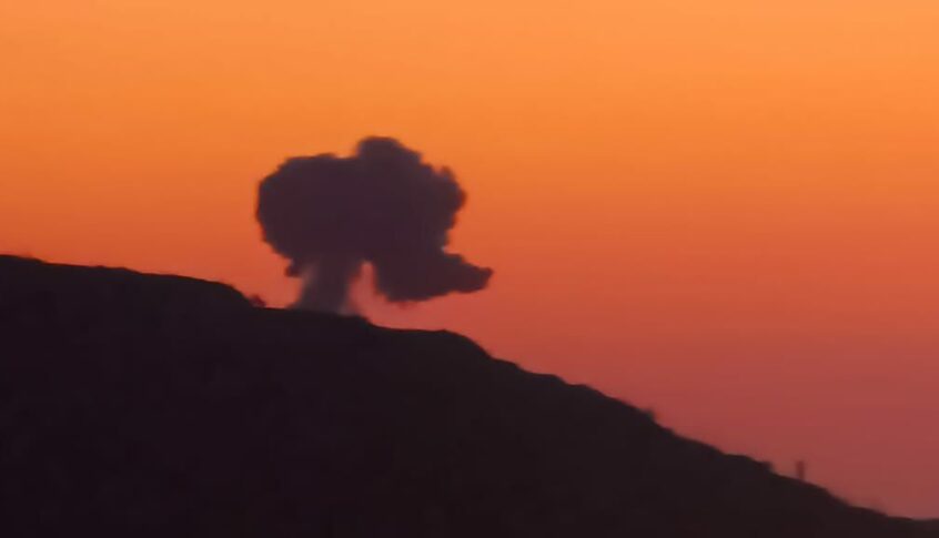العدو نفذ تفجيرا في  منطقة اللبونة بالقطاع الغربي