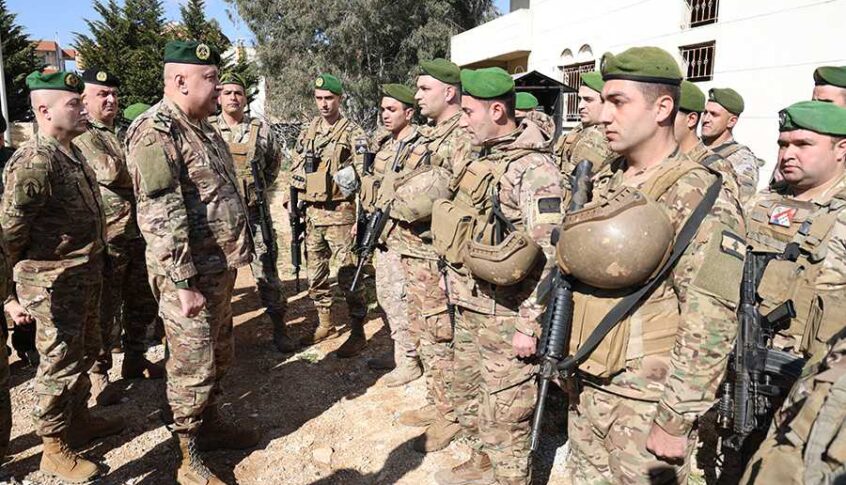  قائد الجيش بالنيابة تفقد عددًا من الوحدات المنتشرة في قطاع جنوب الليطاني