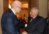 ميقاتي التقى المبعوث الخاص للرئيس الجزائري عبد المجيد تبون وزير الخارجية الجزائري أحمد عطاف في دارته
