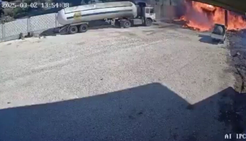 بالفيديو: لحظة انفجار صهريج الغاز في الدوسة بعكار