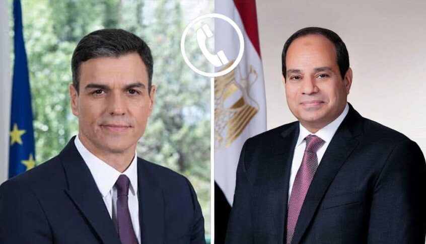 السيسي وسانشيز مع وقف فوري لإطلاق النار في غزّة