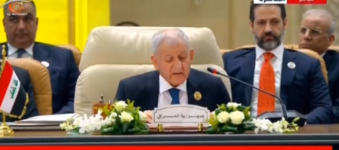 الرئيس العراقي: للتصدي بشكل حازم للمشاريع التي تدعو لتهجير الفلسطينيين من بلادهم