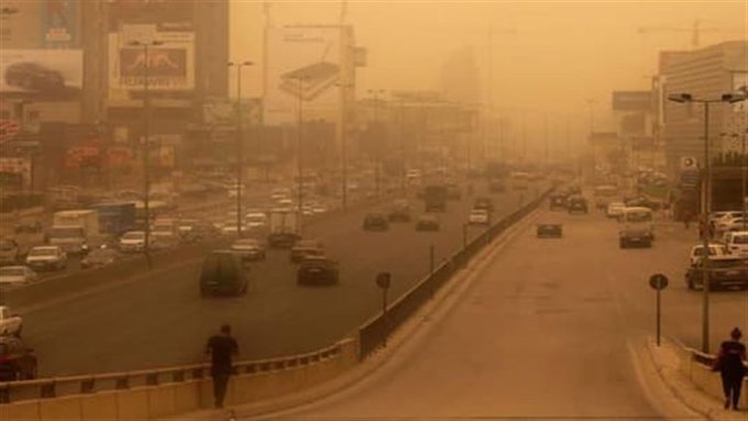 موجة غبارية في لبنان… ودرجات الحرارة تنخفض تدريجيًا