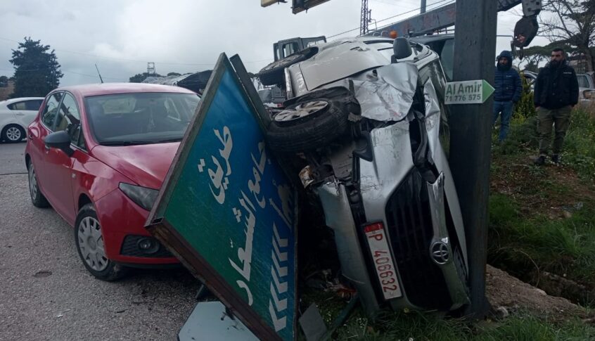 حادث سير على طريق رياق – بعلبك أوقع قتيلين وجريح