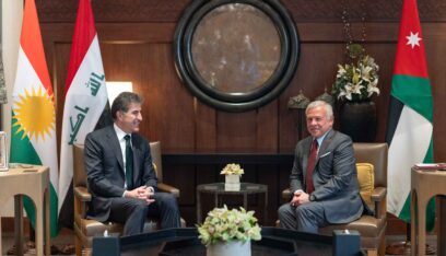 العاهل الاردني استقبل رئيس اقليم كردستان
