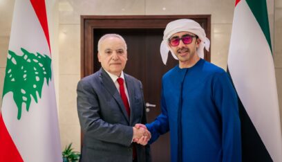 عبدالله بن زايد يستقبل غسان سلامة