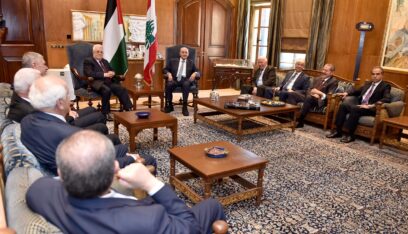 بري تابع العلاقات اللبنانية الفلسطينية خلال استقباله الرئيس الفلسطيني محمود عباس والوفد المرافق