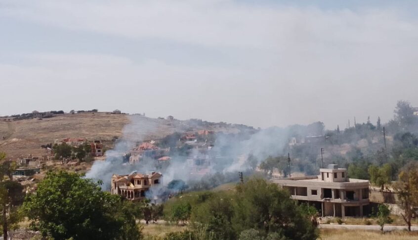 سقوط قذيفة فوسفورية على بلدة العديسة