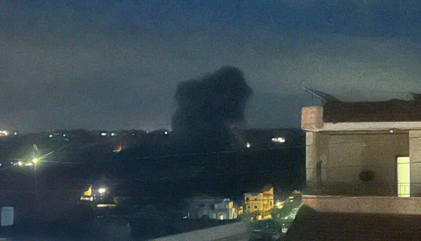 غارة معادية استهدفت محيط بلدة تبنا في قضاء صيدا
