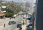 هلع بين الطلاب بعد الغارة المعادية بالقرب من مدرسة على طريق المنصوري(بالفيديو)