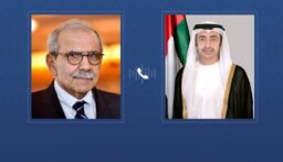 بن زايد وسلام يبحثان هاتفياً التطورات الإقليمية