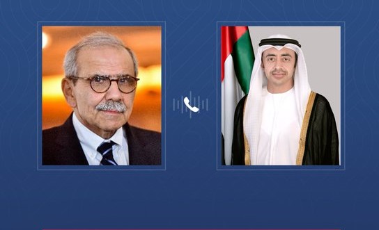 بن زايد وسلام يبحثان هاتفياً التطورات الإقليمية