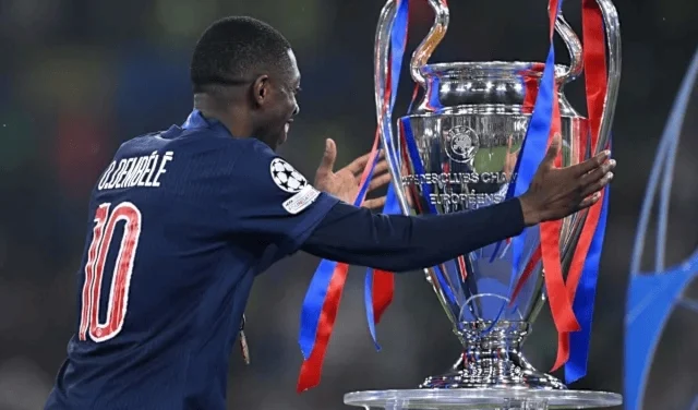 عثمان ديمبلي يتوج بجائزة أفضل لاعب في دوري أبطال أوروبا