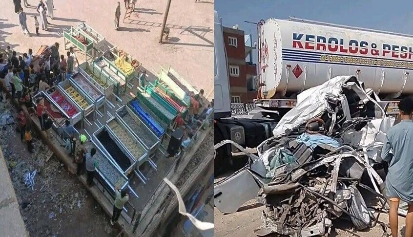 حادث مأساوي يهز مصر.. مصرع 18 فتاة تحت عجلات شاحنة وقود