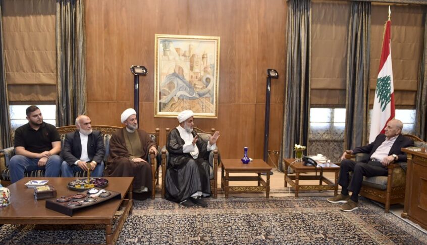 بري استقبل المفتي الجعفري الممتاز الشيخ احمد قبلان والعلامة الشيخ يوسف دعموش