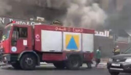 حريق داخل مطعم في منطقة كورنيش المزرعة