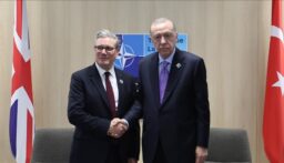 أردوغان يلتقي رئيس الوزراء البريطاني على هامش قمة الناتو