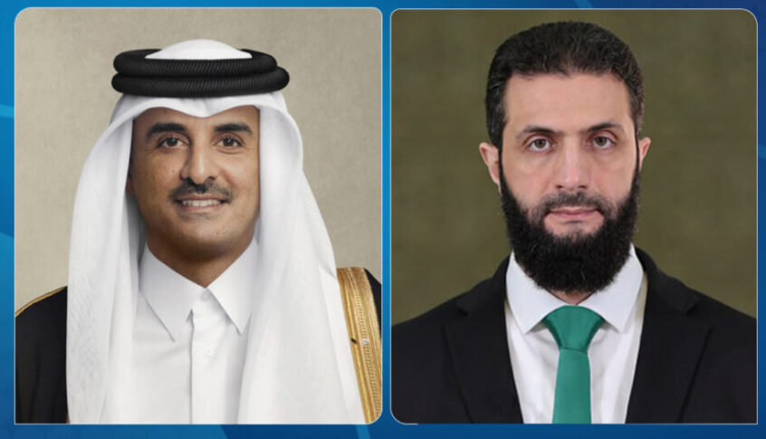 الشرع يتصل بأمير قطر مهنئاً بالأضحى