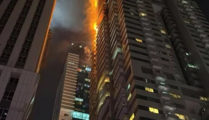 إخماد حريق مبنى من 67 طابقاً في المارينا بدبي