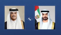 رئيس الامارات يتصل بأمير قطر متضامنا بعد الهجوم الإيراني