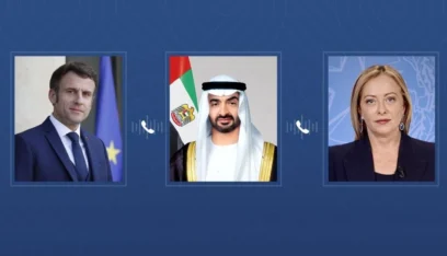 الرئيس الإماراتي بحث مع ماكرون وميلوني تداعيات العمليات العسكرية الإسرائيلية ضدّ إيران