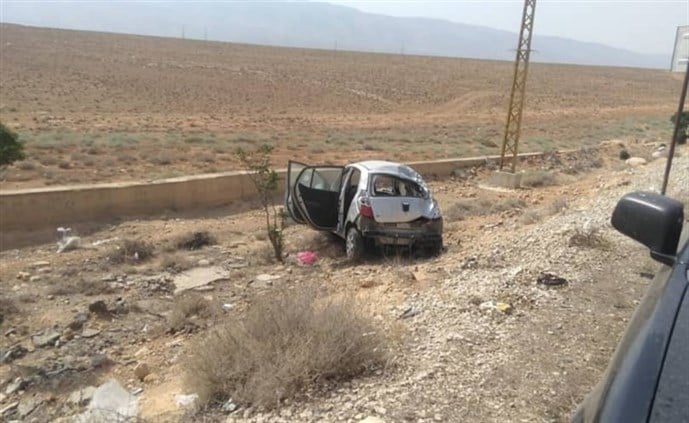 حادث سير مروع على طريق الهرمل…وسقوط جريح(صورة)