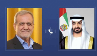 محمد بن زايد وبزشكيان يبحثان اتفاق وقف إطلاق النار وتطورات المنطقة