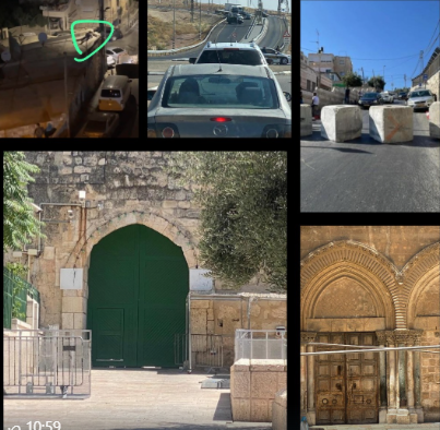 الاحتلال يواصل إغلاق المسجد الأقصى وكنيسة القيامة