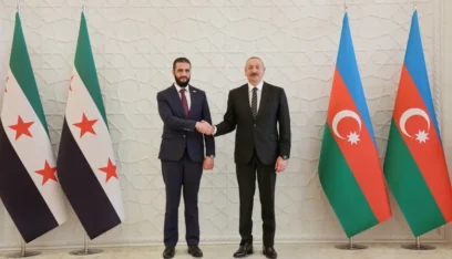 الشرع يلتقي علييف في أذربيجان لتعزيز التعاون في مجال الطاقة