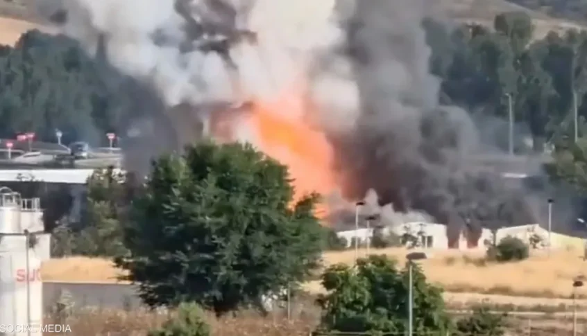 بالفيديو.. سحابة سامة قرب مدريد وتحذير من مغادرة المنازل