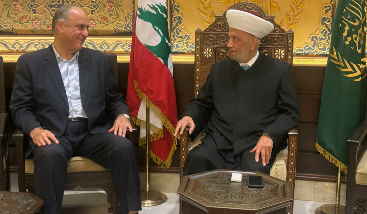 المفتي دريان التقى سليمان وعبد الله والخير: دعم لمواقفه الوطنية وزيارته إلى سوريا وتأكيد حصرية السلاح بيد الدولة