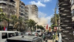 انهيار مبنى على أوتوستراد السيد هادي في الضاحية الجنوبيّة لبيروت(بالصور والفيديو)
