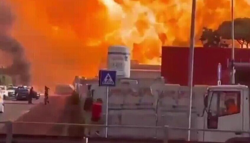 انفجار قوي بمستودع وقود بالعاصمة الإيطالية
