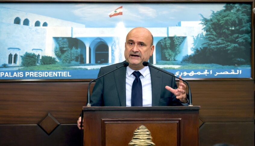 أبي رميا من قصر بعبدا: التفاوض هو الوسيلة لبسط سيادة الدولة