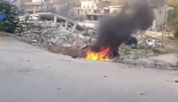 غارة معادية ثانية تستهدف محيط دار المعلمين على طريق عام النبطية الفوقا