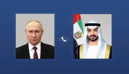 “وام”: محمد بن زايد وبوتين يبحثان هاتفياً التطورات الإقليمية
